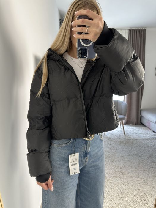 Куртка Zara пуховик анорак жіночий XS, S, M оригінал