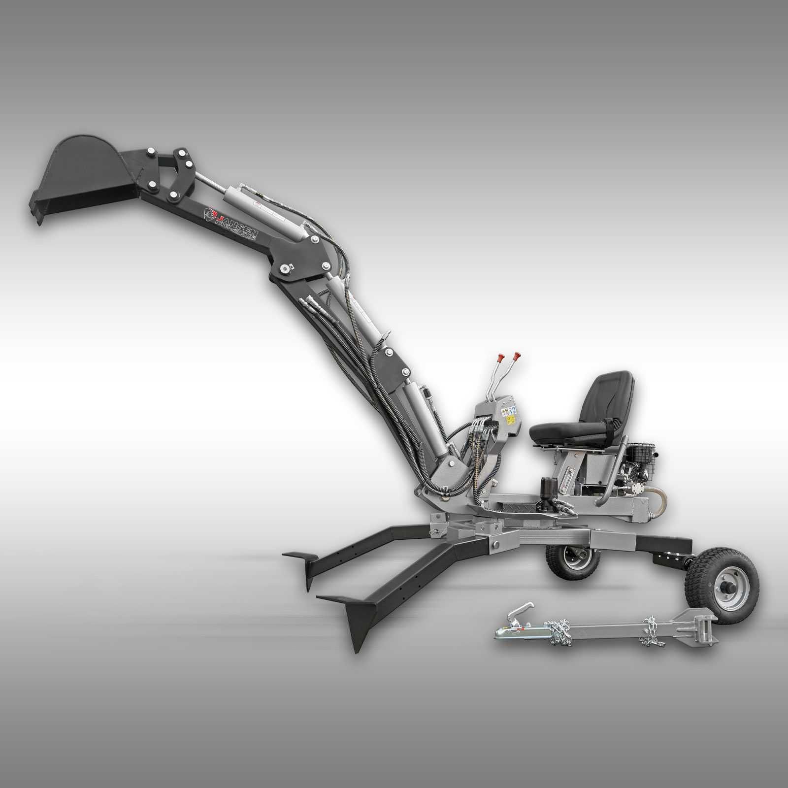 Mini escavadora rotativa com motor a gasolina