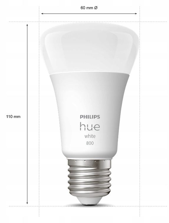 Philips Hue White ŻARÓWKA LED A60 E27 806lm 9W