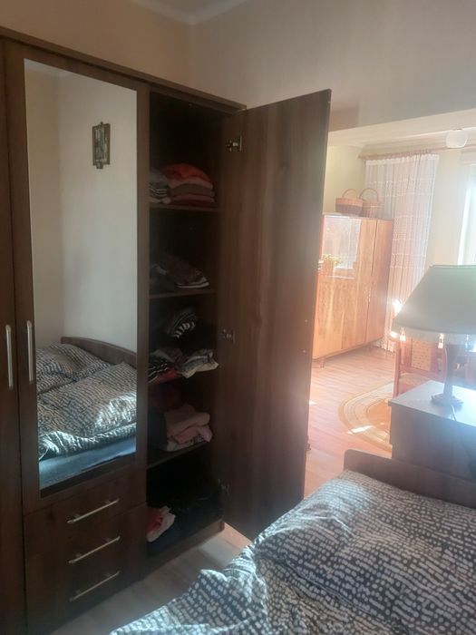 Sypialnia, Łóżko, Komoda, szafa, 2x szafka nocna