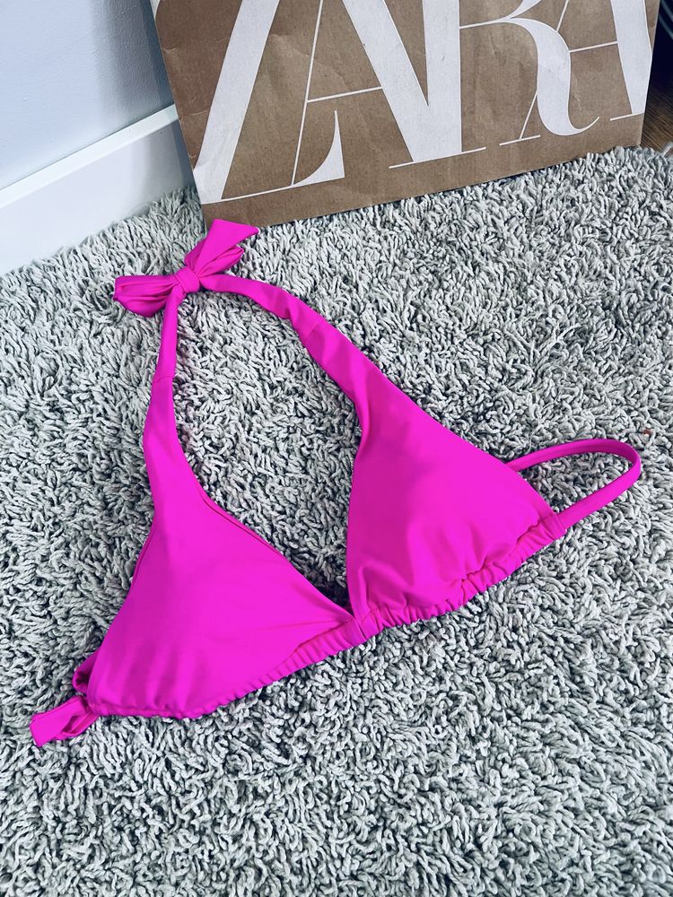 Rozowy biustonosz damski kapielowy rozm M basic bikini