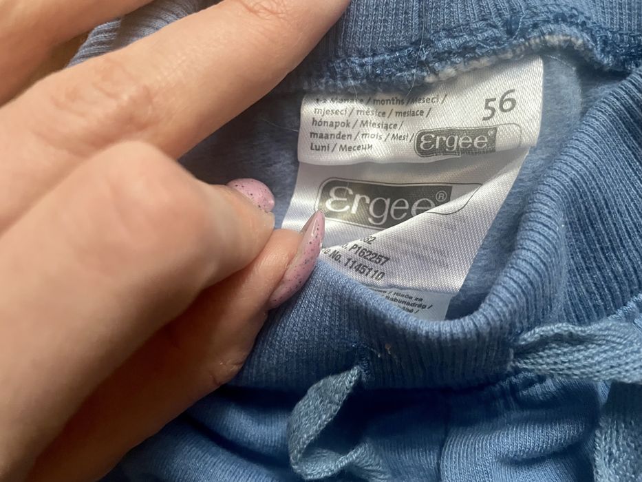 Zestaw 2 sztuki spodenek spodenki 56 noworodek w misie niebieskie