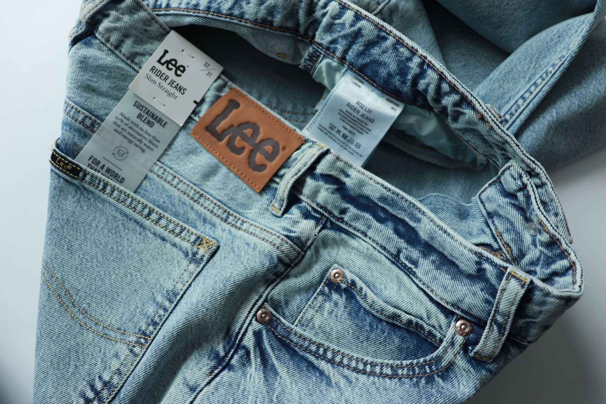 LEE RIDER JEANS W32 L31 damskie spodnie jansy slim straight nowe