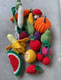 Zabawka edukacyjna, warzywa i owoce, hand made