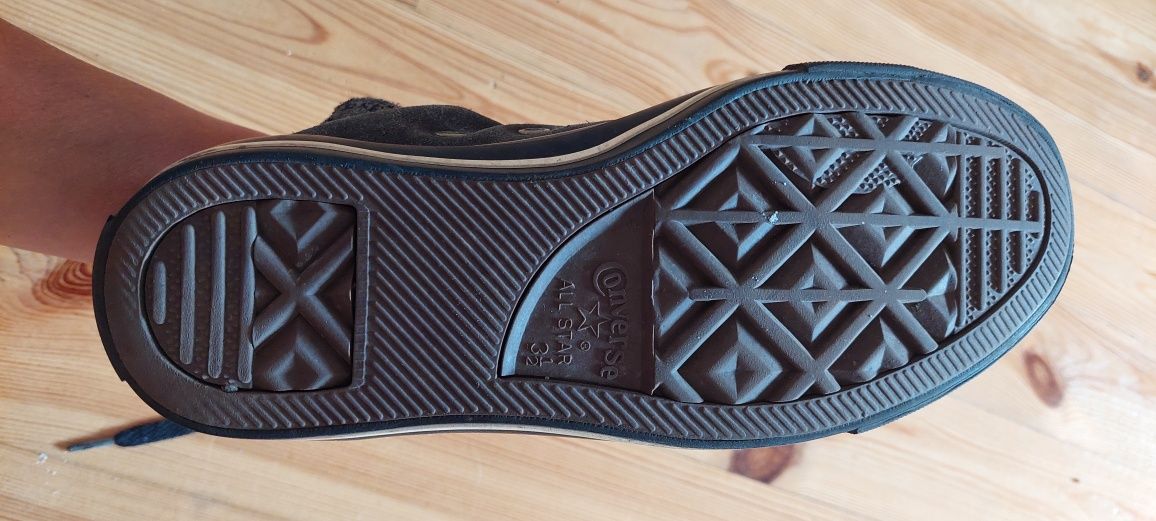 Утеплені замшеві кеди converse all star.leather