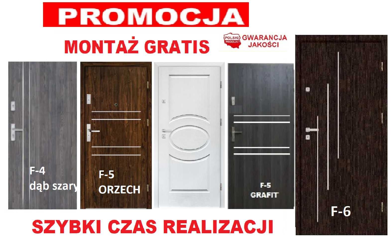 Drzwi zewnętrzne z montażem -wewnątrzklatkowe do mieszkania -domu
