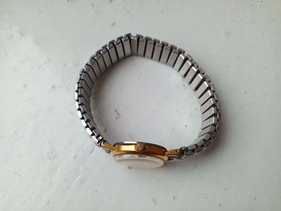 Механические наручные часы Заря 21 камня Часы женские Заря Au позолота