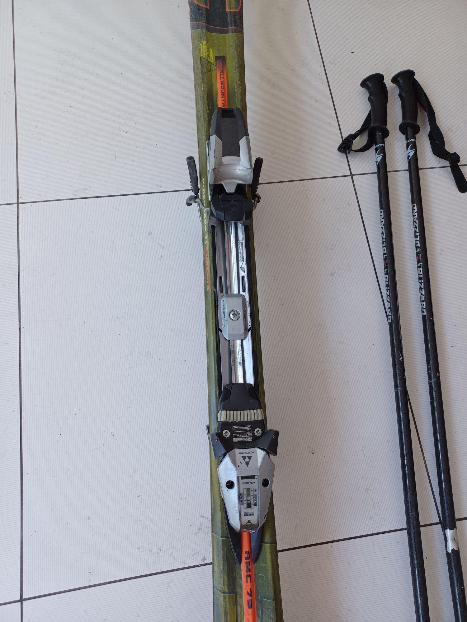 Narty Fisher AMC79 + kijki Blizzard (do freeride)