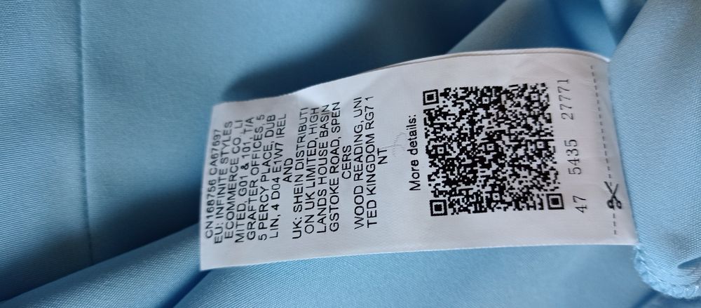 Koszula damska niebieska bluzka rozmiar M długi rękaw
