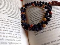 Чотки з натурального каменю Вулканічна лава Леопардова яшма для військ