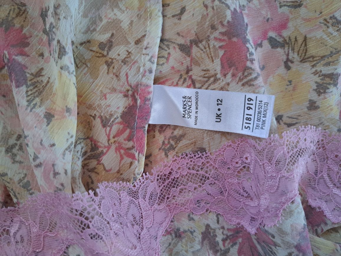Marks&Spencer koszulka top na ramiączkach mgiełka r 40