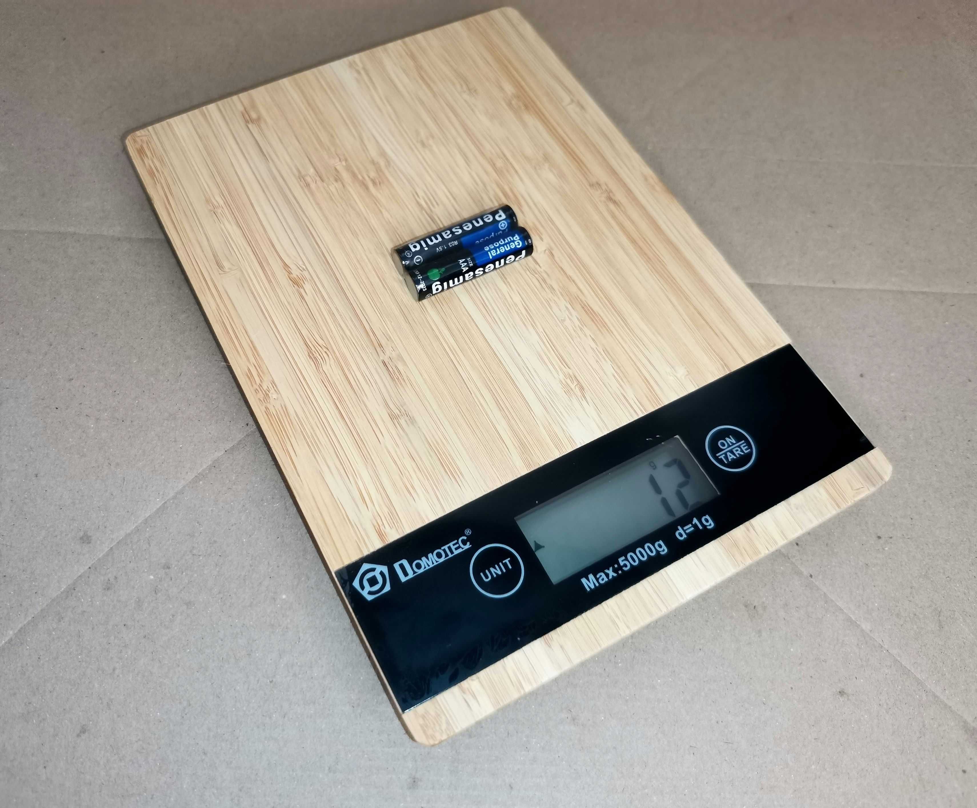 Деревянные кухонные весы Domotec сенсорные до 5 кг с точностью 1г