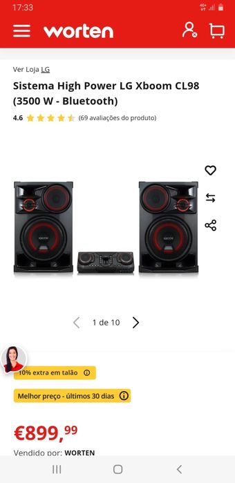 Sistema de Som LG Xboom 3500W