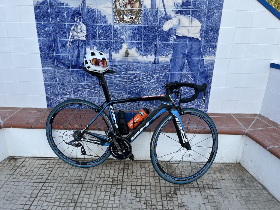 Bicicleta de estrada full carbon rodas vision carbono