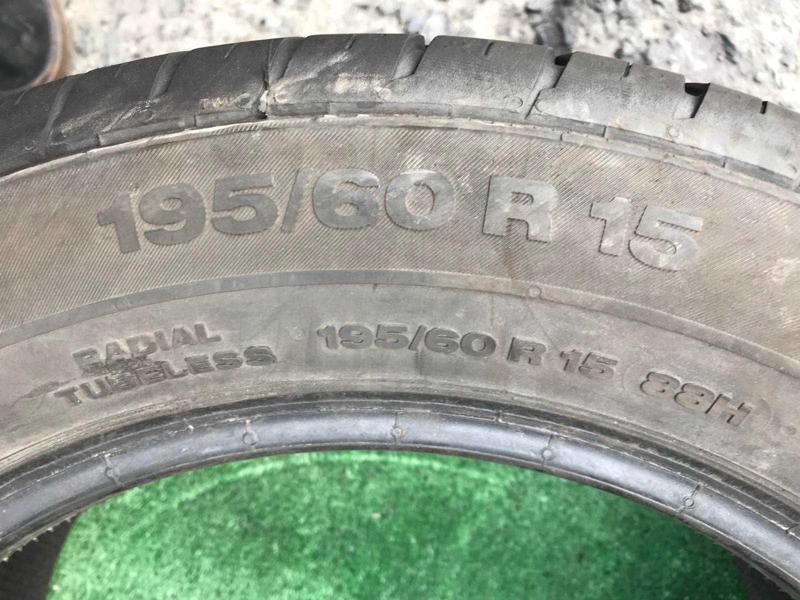 Шини Continental 195/60r15 Пара літо б/у склад Оригінал