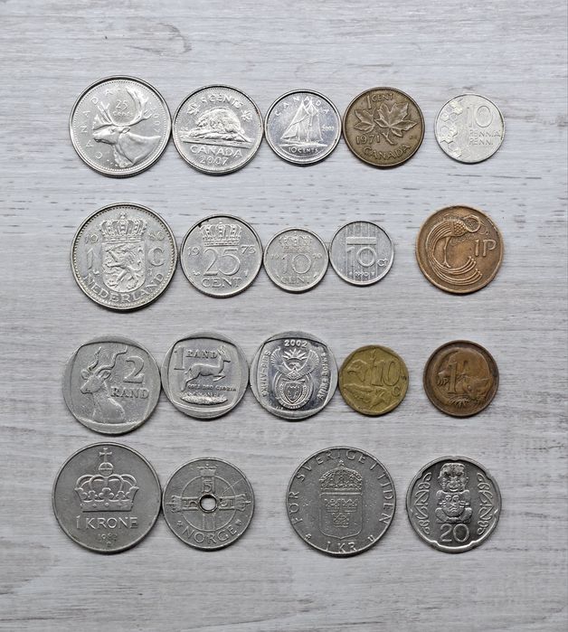 Наборы монет ЮАР, Турция, Нидерланды, Норвегия, Канада,