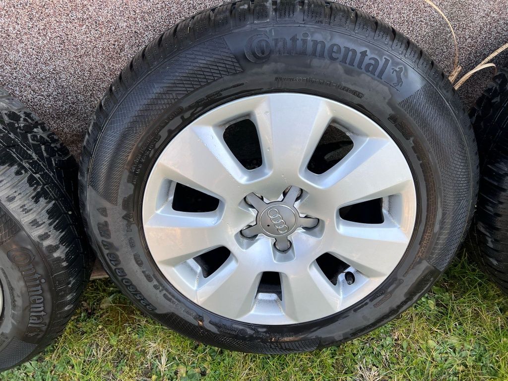 5x112 alufelgi koła audi 16" 225/60 Continental WinterContact 2020r