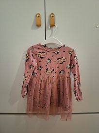 Różowa sukienka Minnie rozmiar 104