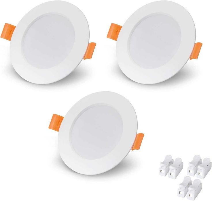 Lampy LED Sufitowe Zestaw 3x 6W 3000K Ciepła Biel φ75mm