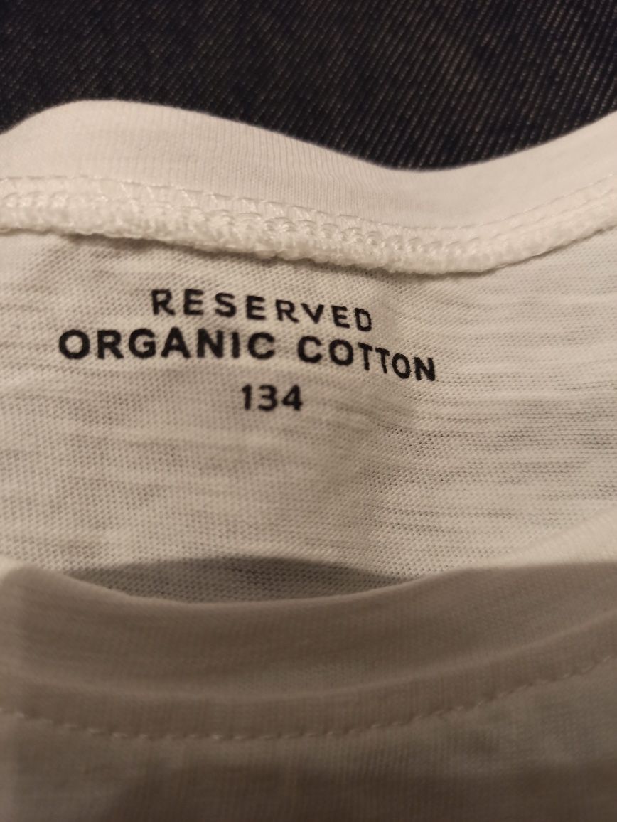 Biała Koszula chłopięca 134 h&m dinozaury