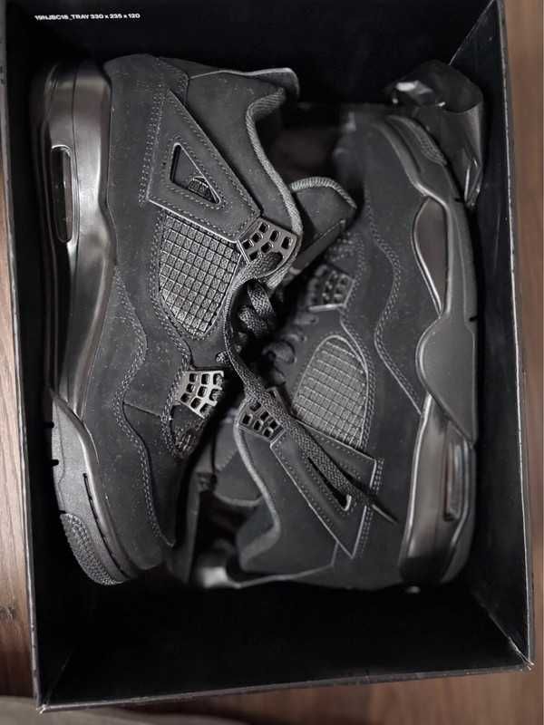 Nowość*NowyJordan4NikeAir4 BlackunisexTrampki 37.5