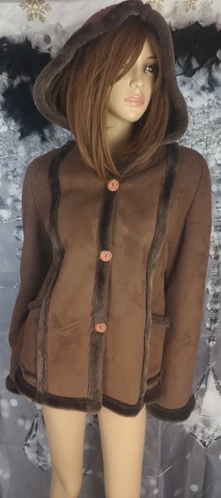 Kożuszek brązowy krótki damski, Cavaricci 42