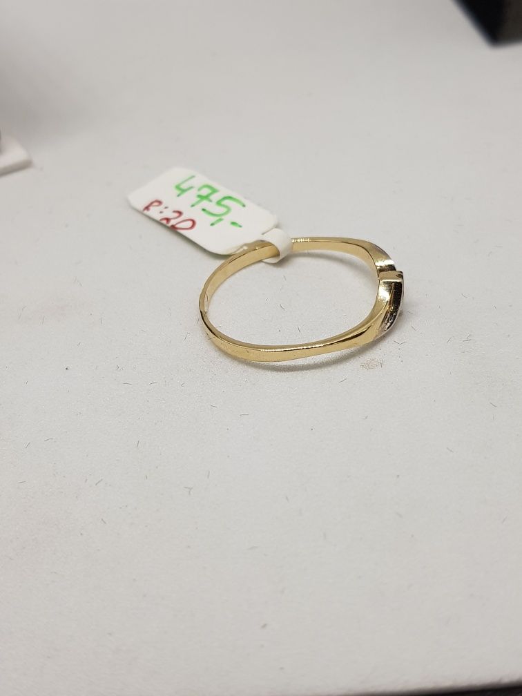 Złoty pierścionek zaręczyny złoto 585 r20