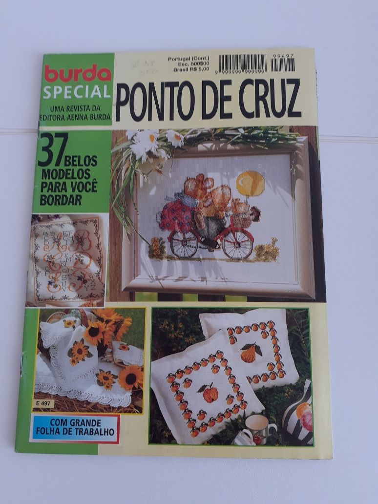 6 revistas ponto cruz com envio incluído