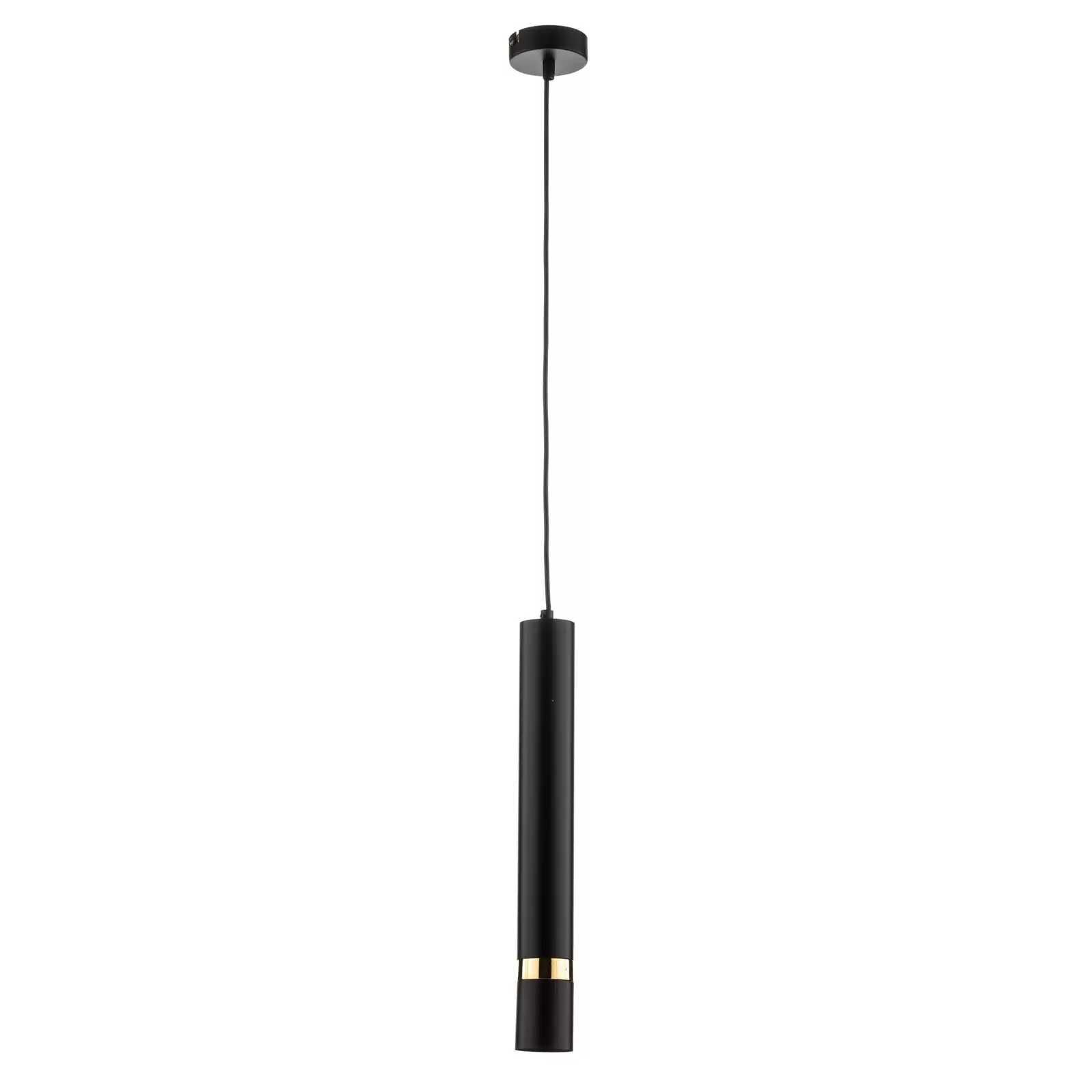 Lampa wisząca cylindryczna czarno-złota 1-punktowa Rondo firmy Luminex