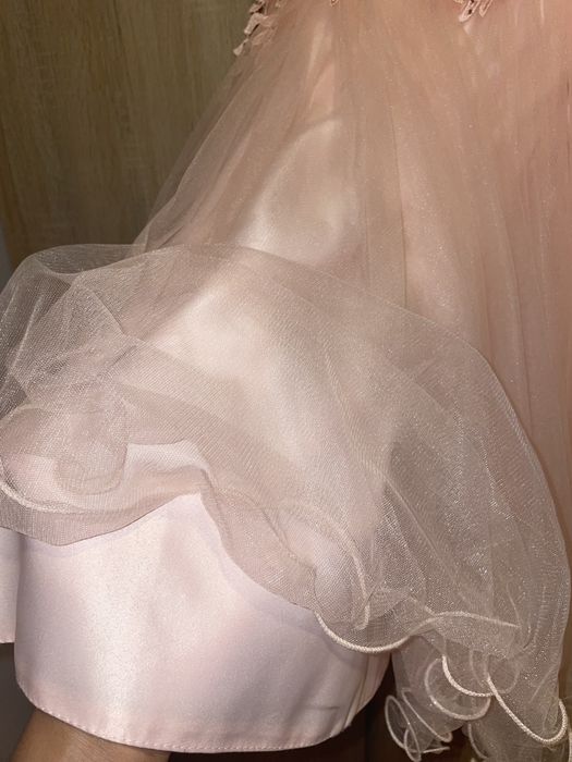 Vestido de Cerimónia rosa com tule