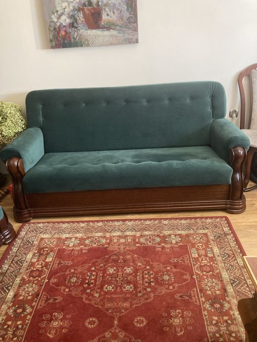 Sofa z funkcją spania +dwa fotele