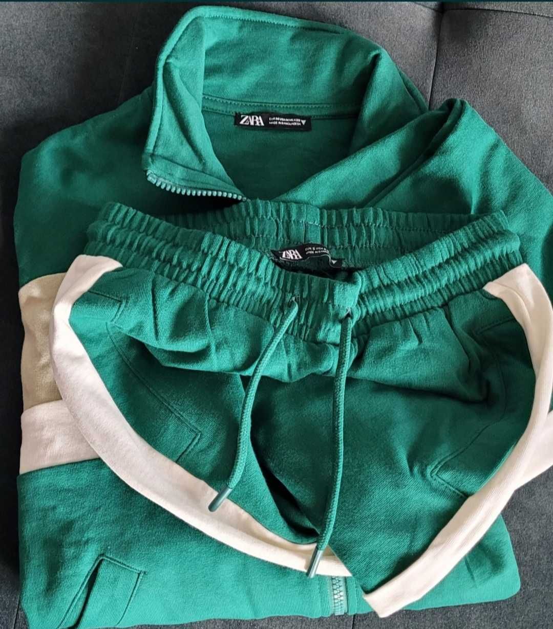 Zara dres i bluza zielony lampasy Rozmiar S/M nowy