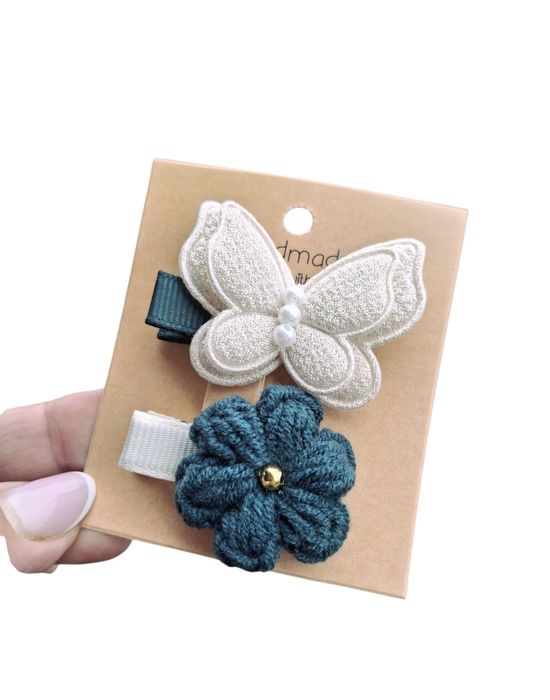 Mini spineczki do włosów handmade 2 szt.