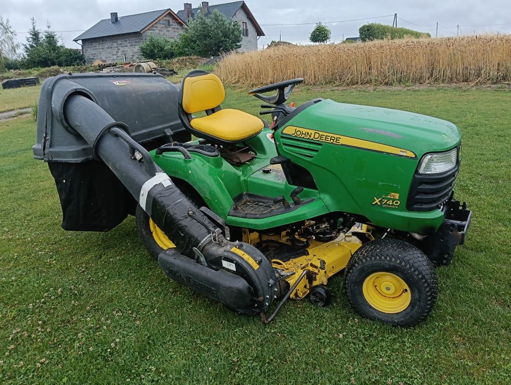 Traktorek kosiarka John Deere X740 kosz na trawę komplet FV