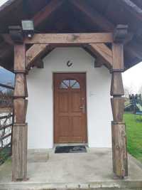 Zadaszenie daszek rustykalny drzwi wejściowych karczma wiejski dom