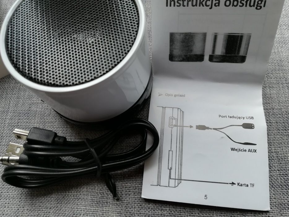 Głośnik bluetooth na kartę SD Micro + karta nowy zestaw