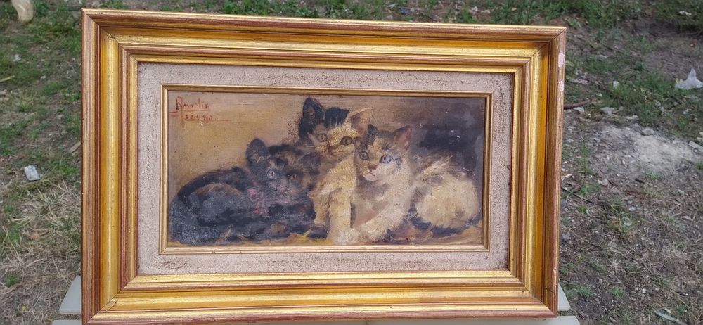 Quadro três gatinhos