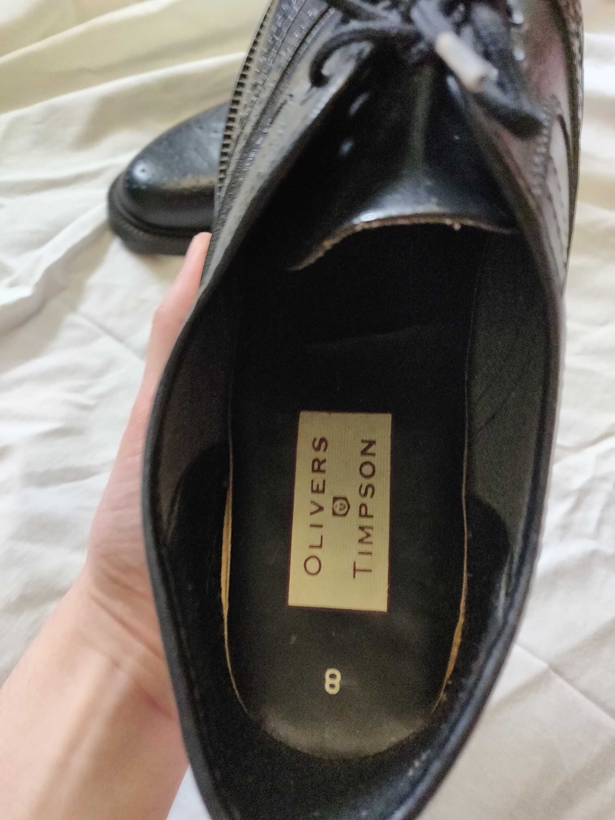 Английские кожанные туфли (броги) Olivers Timpson, размер 41,5