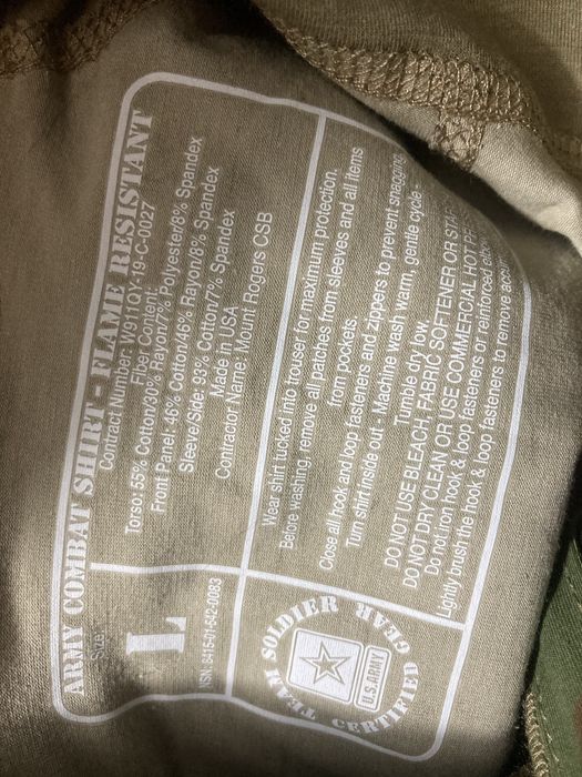 Убакс Army Combat Shirt OCP Flame Resistant Size L