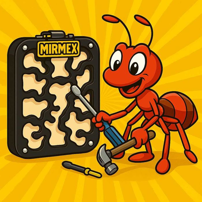 Formigueiro Didático MIRMEX – Kit Completo Médio Preto