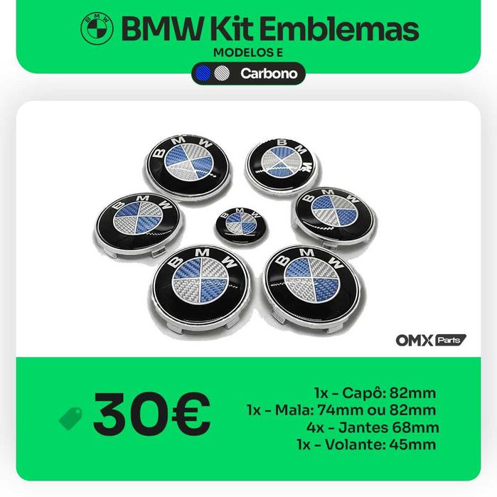 BMW - Kit de Emblemas (5 Cores) (Modelos E)