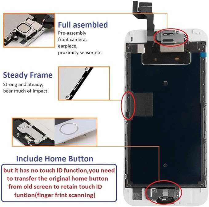 Wyświetlacz DIGITIZER LCD do APPLE IPHONE 6S czarny z głosnikiem