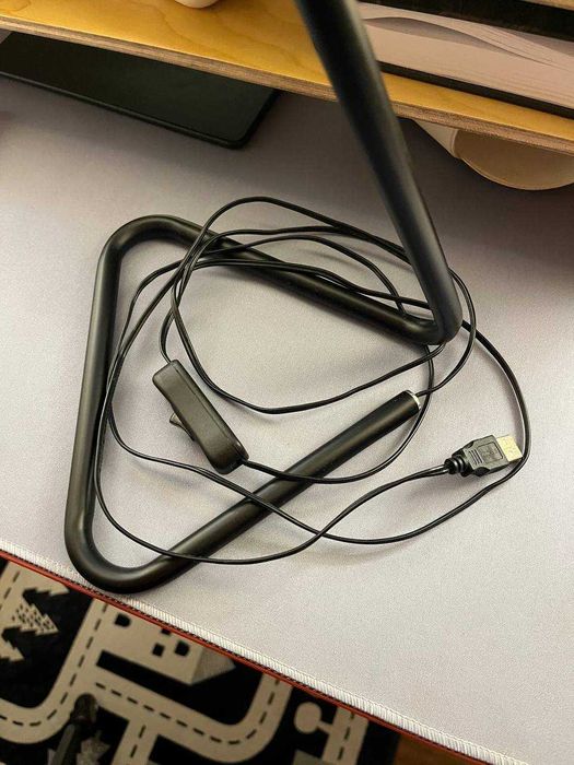 IKEA HARTE Lampka na biurko Czarna, Led, USB