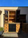 Kredens /160 x 220 x 45/styl industrialny /drewno egzotyczne