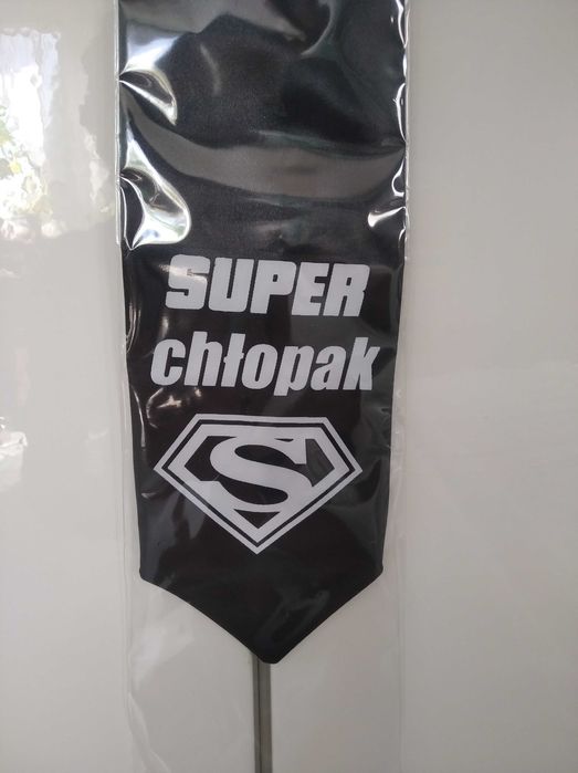 Walentynki prezent śmieszny krawat Super Chłopak Nowy osiemnastka