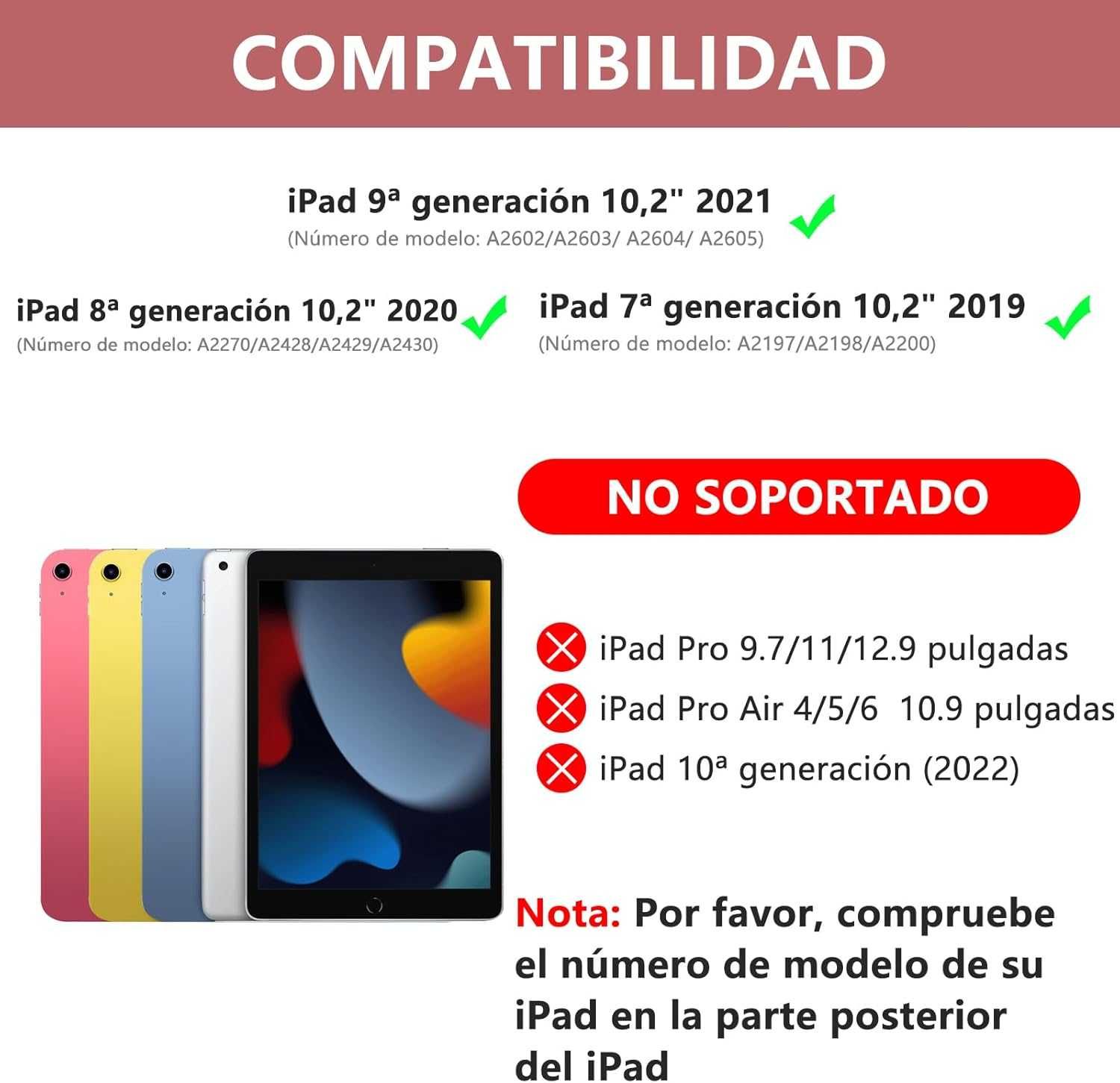 Twarde etui z klapką + klawiatura iPada 10,2" generacja 9/8/7 Różowe