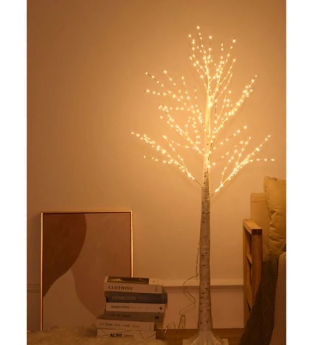 Новорічне освітлення береза Сніг LED теплий білий 1,5 метра
