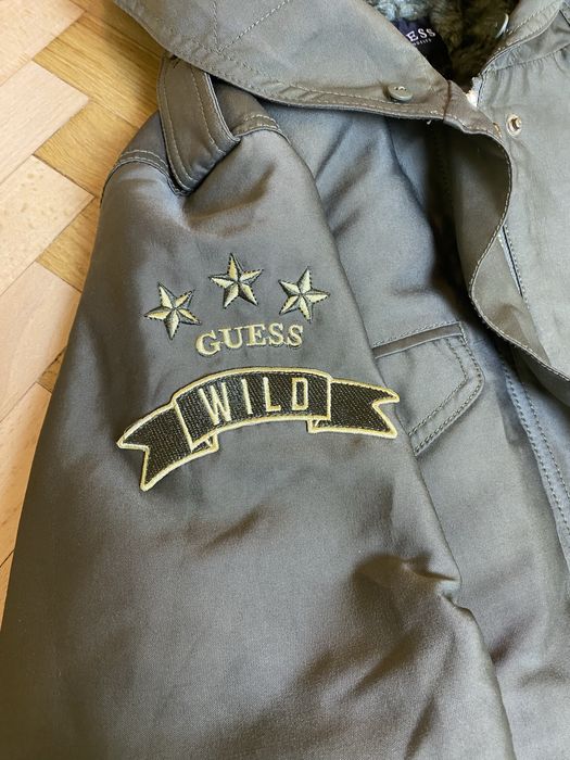 Парка пальто жіноча Guess хакі L утеплена