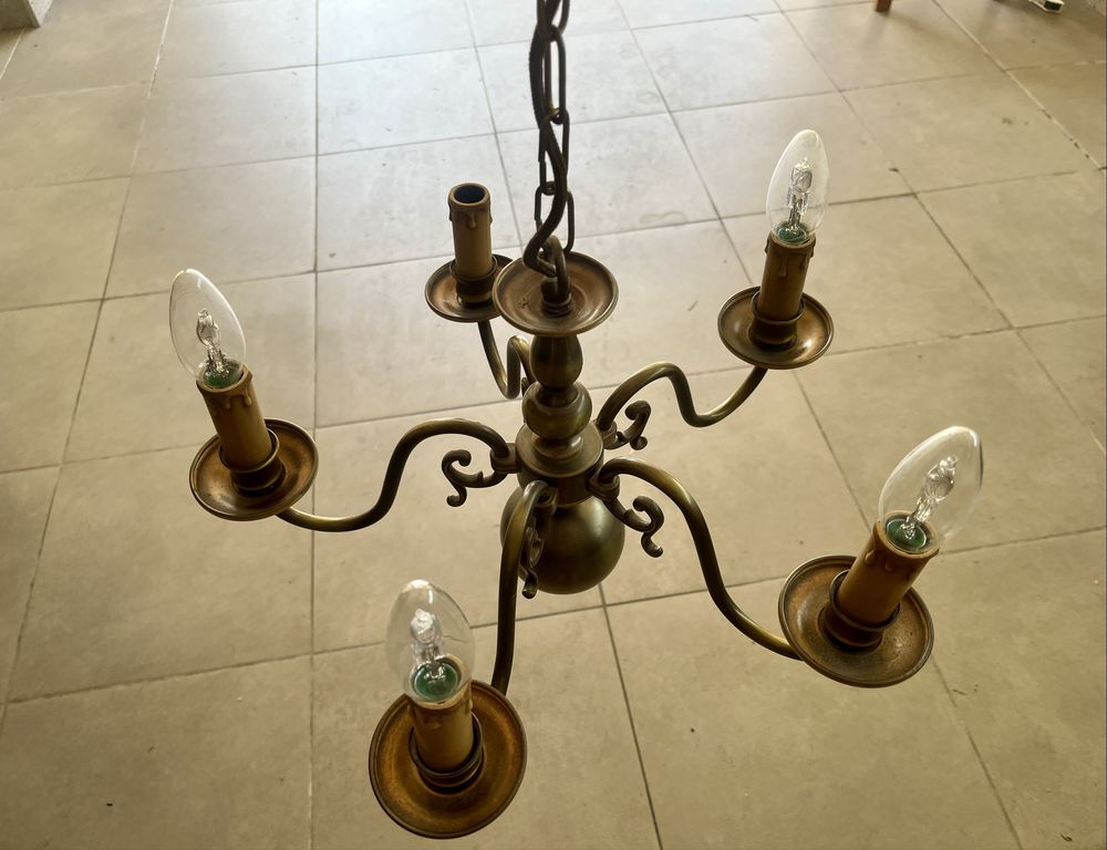 Candeeiro de tecto de 5 lampadas
