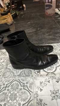 Buty sztyblety Hugo Boss czarne skóra 8 1/2 dla mnie 44